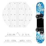 BESPOTCL Snowboard Stomp Pad, 2 Sets aus Premium TPU, 3D Anti-Rutsch Grip für maximale Kontrolle, kältebeständiger Klebstoff, transparentes Design für sicheres Snowboarden