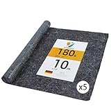 CCLIFE Malervlies Abdeckvlies Rolle 10m 5er Abdeckfliesse für Boden 180g/m² mit Anti-Rutsch Beschichtung