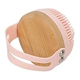 Baby-Badebürste, 2 in 1 Rosa Bambus-Silikon-Silikon-Körperwäscher Zum Duschen