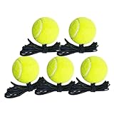 Laikoutd 5 Stück Tennis Trainingsbälle Mit String Trainer Rebounds Übung Für Drinnen Und Draußen Für Tennis Innen Und Außenbereich