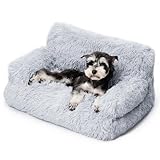 MEWOOFUN stilvoll katzenbett katzensofa flauschig - 76x45cm katzenbett große Katzen Plush katzencouch für kleine Hunde und Katzen Abnehmbar und waschbar (grau)
