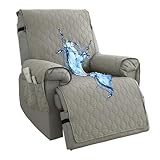 DEZYPZAM Sesselschoner für Relaxsessel, Wasserdichter Sesselschoner, rutschfest Sesselauflage Relaxsessel, Waschbar Sesselschoners für Fernsehsessel (Hellgrau,22 x 91 inch)