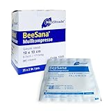Sterile Kompressen 10x10 cm 50 Stück - Verbandsmaterial Mullkompressen 10x10 cm steril 8 Lagen - Wundauflage nicht haftend - Wundkompressen zur Wundversorgung Blutabsorbtion und Sekretaufnahme