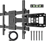 BONTEC TV Wandhalterung für 32-85 Zoll Bildschirme bis zu 60kg, Wandhalterung Fernseher Schwenkbar Neigbar Universal TV Halterung für Flach & Curved Fernseher & Monitor, Max VESA 600x400mm