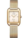 Citizen Damen Analog Quarz Uhr mit Edelstahl Armband EM0493-85P