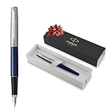 Parker Jotter Füller | Royal Blue | Füllfederhalter mit mittlerer Feder | blaue Tinte | Geschenkbox