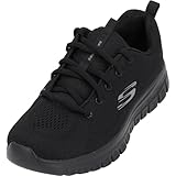 Skechers Damen Graceful Get Connected Sneakers, Black Mesh Trim, 37 EU