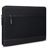 Adore June 12,4 Zoll Bent Tablet Tasche Schwarz kompatibel mit Galaxy Tab S8 Plus und Galaxy Tab S7 Plus, Nachhaltige Recycelte Stoffe, wasserdichte Reißverschlüsse und Stifthalter für S-Pen