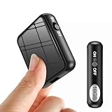 TDW Mini Diktiergerät, Mini Aufnahmegerät 16GB Diktiergerät mit Mikrofon Stimmenaktivierung Klein Abhörgerät Voice Recorder für Aufzeichnung Vorlesung Treffen Interview, Schwarz