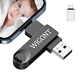 WIGONT 64 GB USB Stick für lphone Speicherstick Externer Speicher um mehr Fotos und Videos zu Speichern, Kompatibel mit i0S/Typ C/USB Port. 3 in 1 Speicherstick für Handy Mit Separatem Typ C Adapter.
