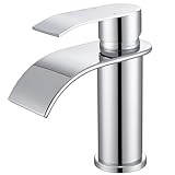 CECIPA Waschtischarmaturen Chrom, Edelstahl Einhandmischer Armatur Badezimmer, Wasserhahn Bad mit Auslauf Höhe 86MM für Waschbecken