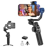 ZHIYUN Smooth-5S AI Combo[Official] AI-gestützter Smartphone Gimbal, Gimbal Stabilisator 3-Achsen, Handy Gimbal, mit Stativ, AI Tracker, Handy Stabilisator, für Vlog, YouTube, TikTok