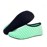 JTKSSCS Neoprensocken 1 Paar schnelltrocknende Strandsocken mit weicher Sohle for Schnorcheln, Schwimmen, Bootfahren, Wandern, Surfen – atmungsaktiv und leicht(1 pair of green,XXL(42-43))