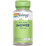 Solaray - Ingwer 1100mg - 100 Vegane Kapseln - Hochdosiert Ingwer-Ergänzungsmittel - 100% Natürliche Ingwerwurzel - Laborgeprüft & Ohne Zusätze