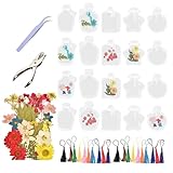 Tktouci Trockenblumen Lesezeichen Set | Großformatige Transparente Lesezeichen Mit Blumeneinschlüssen - Handgemachte Bastelartikel Für Stickerbücher Geschenk Für Mütter Und Freunde