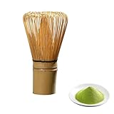 Matcha-Schneebesen, Bambusbesen Matcha, Grüner Tee Whisk mit 80 Borsten, Traditioneller Japanische Teezeremonie, Hochwertiger Schneebesen als Zubehör für Handgefertigt