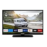 TELEFUNKEN T24X820 Mobile - HD Smart TV 24 Zoll / 60 cm, Triple-Tuner DVB-S2/T2/C (Kabel/Satellit/Terrestrisch) & Streaming, 12/230 Volt, Wi-Fi, HDMI für Wohnmobile/Wohnwagen/LKW/Boot & Zuhause
