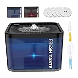 Katzenbrunnen, 2.5L Automatische trinkbrunnen für Katze und Hunde wasserbrunnen mit 5 Stück Aktivkohle Filter, LED-Licht, Wasserstand Fenster, Ultraleiser Wasserpumpe