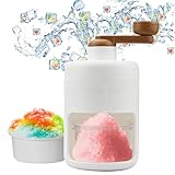 AXIM Eiswürfelmaschine für Zuhause, manueller Eisrasierer, zerkleinerte Eismaschine, mit Eiswürfelschalen, für Partys, Bars, Restaurants (weiß)
