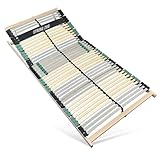 Sleepneo Extra Stabiler Premium Lattenrost 120x200, bis 200Kg belastbar, Kopfteil verstellbar, 42 Latten, 7 Zonen Lattenrost aus Buche und verstärkter Birke, Made in Germany