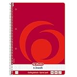 Herlitz 10834117 Collegeblock A4, 80 Blatt kariert mit Rand links, 70 g/m², 5 Stück