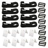 Levemolo Pool Aufroller Zubehör Schwarze Befestigungsbänder und Klettplatten für Solarfolie Passend Robust und Leicht zur Sicheren Fixierung und Einfachem Transport von Pool