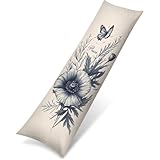 Seitenschläferkissen Bezug 30 x 90, Beige Kissenbezug 30 x 90 Seitenschläferkissen Marineblau Samt Schlafkissen Seitenschläfer Verbessern Sie Schlafqualität für Wohnzimmer Schlafzimmer Sofa Q-1530