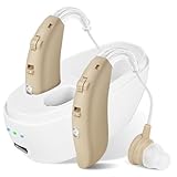 Aolso Hörgeräuschverstärker, 2 Stück Funktion zur Geräuschreduzierung wiederaufladbarer Geräte, ergonomische Passform, lange Akkulaufzeit hochauflösende Klangqualität Mit Aufbewahrungsbox
