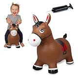 JAMARA 460597 Hüpftier Pferd HoppyDoo - Spielzeug für Kinder, Hüpfspielzeug Baby Indoor/Outdoor, Geschenk für Kids, Gartenspielzeug, Bouncing, Pflegeleicht, BPA frei, mit Pumpe