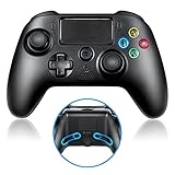 Wireless Elite Controller Kompatibel mit PS-4 Slim/Pro/PC/Steam/IOS-kompatibler Wireless-Controller mit Hall-Sensor-Auslöser/austauschbarem Joystick/Dual-Shock/4 back paddles (Black)