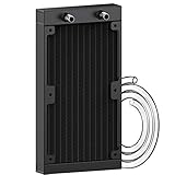 CLDIY Wasserkühlungskühler, 12-Rohr-Aluminium-Wärmetauscher-Kühler mit Rohr für PC-CPU-Computer Wasserkühlsystem DC12V 240 mm