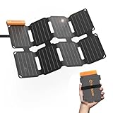 Flexsolar 25W Mini Faltbares Solarpanel im Taschenformat,Wasserdichter E-Film Tragbares Solarladegerät mit USB-A & USB-C für Power Stations, Smartphones, Tablets, Powerbanks Outdoor Camping Notfall