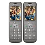 Gigaset CL660HX DUO - 2 design DECT-Mobilteil mit Ladeschale - Fritzbox-kompatibel - hochwertiges Schnurloses Telefon für Router und DECT-Basis, anthrazit-metallic [Deutsche Version][Ohne Basis]