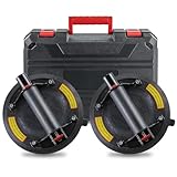 YYDENTOOL Saugnapf 8' Saugheber Glasheber mit Tragebox, sichere Tragfähigkeit 150KG, Vakuumsauger für Fliesen, Glas, Laminat