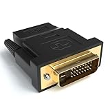 JAMEGA - HDMI auf DVI Adapter | DVI auf HDMI Adapter - HDMI A Buchse - DVI Stecker | 4K Ultra HD Full HD 1080P HDTV Konverter | Kontakte vergoldet