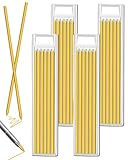 FUGLUS 24 Stück Bleistiftminen für Zimmermannsbleistift, 2.8mm Tischler Bleistift Ersatzminen für Pica Dry Minen, Mine Ersatz, Solide Tieflochmarker Minen Konstruktion für Architekt Zeichnen - Gelb
