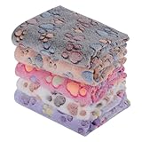 PET SPPTIES Hundedecke Kuscheldecke Hund Weiche Decken Waschbare Decke für Kleiner Grosse Hund Katze Fleecedecke, 5 Stück Hunde Decken PS016 (60x40 cm, 5 PCS Mixed Pack)