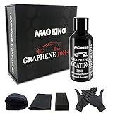 MOLVCE Ceramic Versiegelung Auto 10H Graphen Nano Keramik Versiegelung für Autos, KFZ Nano Ceramic Coating Hochglanz, Kratzfest, super hydrophobe, Hightech Lackschutz, mit Handschuhen, 30ml