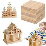 60 Stück Bastelholz klötzchen, Holzklötzchen zum Basteln, 110 x 22 x 8mm Holzbausteine bastelklötzchen Hölzchen, Holzstäbchen Basteln Holz für BAU und Vertäfelung, Heimwerkerprojekte und Deko