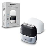 Panasonic ES-ACM3BW503 Series 700s Kompaktrasierer mit 3 Klingen, Nass- & Trockenrasierer für Männer, Bartdichten-Sensor+, IPX7 wasserdicht, USB-C-Aufladung, AC-USB-Netzteil, Weiß