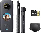 Insta360 ONE X2 Creator Kit – 5,7K 360° Action Kamera mit Stabilisierung, Wasserfest Dank IPX8, Touchscreen, automatische Videobearbeitung, Sprachsteuerung