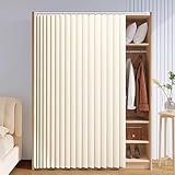 Wasserdichte blickdichte Vorhänge für Wohnzimmer & Schlafzimmer, Schiebegardinen mit Schienen, staubdichte offene Kleiderschrankvorhänge, A2 H60cm/B150cm Schiene, stilvoll und funktional