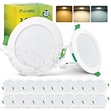 Fondiiz LED Einbaustrahler 230V 68mm, 20er Set LED Spots Warmweiß Neutralweiß Kaltweiß, 5W 480LM Deckenspots LED Weiß, IP44 Spots Deckenleuchte LED Einbauleuchten für Badezimmer Küche Wohnzimmer