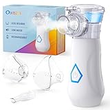Oxeza Tragbares Inhalationsgerät, USB-C Inhalator für Zuhause & Reisen mit Selbstreinigungs, 2 Masken für Erwachsene & Kinder, Handheld Inhaliergerät Einfach zu Bedienen