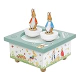 Trousselier 6260091 Spieluhr mit tanzenden Figuren für Kinder, Peter Hase, magnetisch, Musikbox, Musikspieluhr