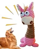 Quietschspielzeug für Hunde – niedliches quietschendes Giraffen-Plüschtier, Hunde Zahnreinigungsspielzeug, interaktives Plüsch-Hundespielzeug | Quietschspielzeug für Hunde, Indoor-Katzenspielzeug