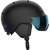 Salomon Orka Visor Kinder Helm Ski Snowboarden, Integrierter Komfort, einfach anzupassende Passform und leicht, Schwarz, KM 5356