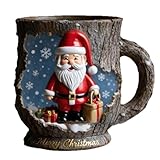 CAZSTYK PP-Wasserbecher mit weihnachtlichem Muster, mit Beschichtungsoberflächen, geeignet für Familienbüros, Urlaub, Trinkgeschirr, Weihnachtstassen