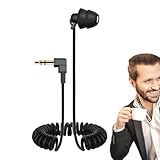 Einzelner Ohrhörer Für Smartphones – Mono-Ohrhörereinheit, Flexibles In-Ear-Headset, Leichter Sport-Kopfhörer, Geräuschisolierende Seitliche Hörmuschel | Kabelgebundenes Abhörgerät Für Pendler-Workou