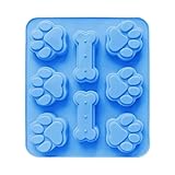 Silikon-Backform für Welpen Pfoten und Knochen | Silikon-Backform aus lebensmittelechtem Silikon | Weiche Formen mit einfacher Lösefreigabe, Hundeleckerli Form